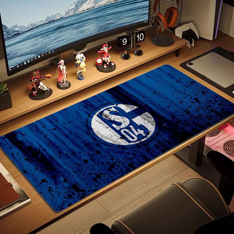 FC Schalke 04 Large Size Mouse Pad Large Gaming Table Cushion Non-slip Laptop Tablet Big Mousepad XXL Mat Mini PC Playmat With Lock edge