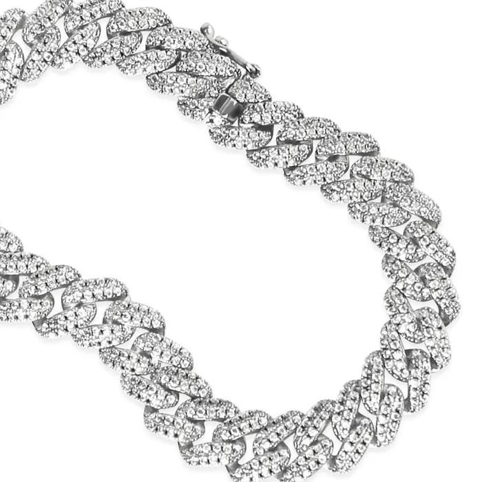 [S925] Pave Cuban Bracelet (Silver)