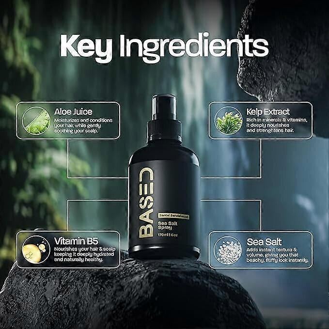 Based Sea Salt Spray & Sandalwood Curl Cream Set