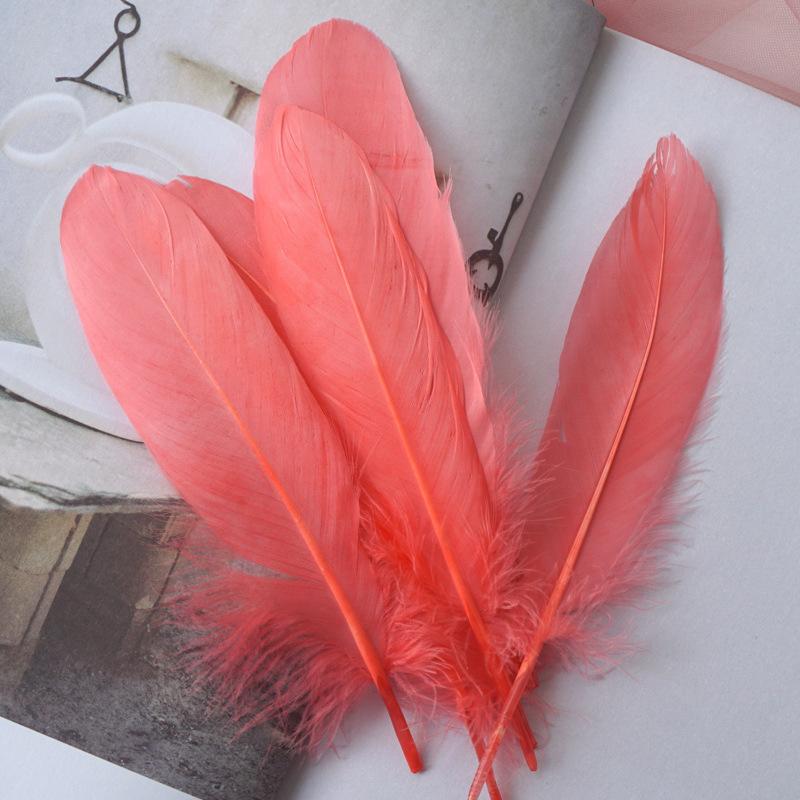50Pcs White Feather Goose Feather Hard Floating Dream Net Decorative Wings Sun Flower Wall Decoration Kindergarten Handmade Art Class Materials