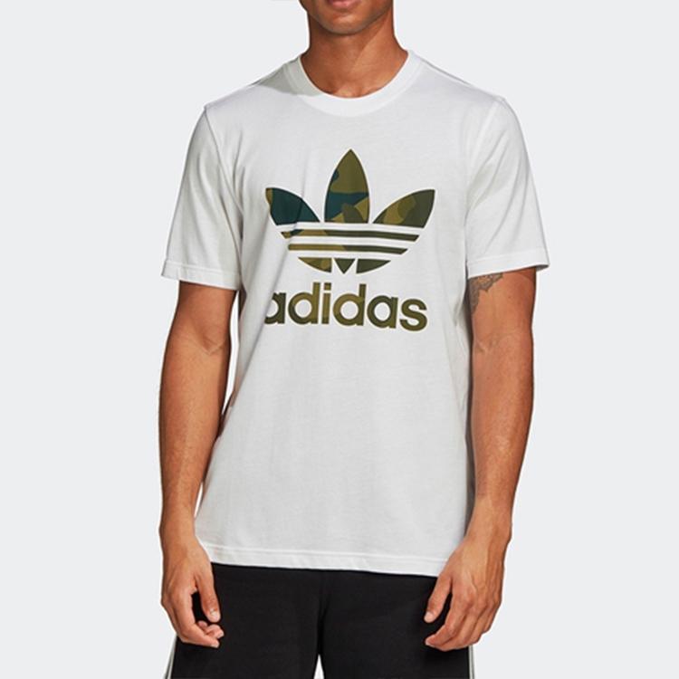 Adidas Originals Trefoil Logo Casual Short Sleeve T-Shirt Men Tops White FM3337