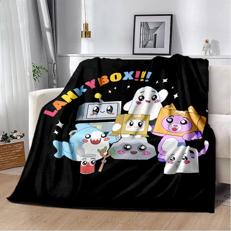 New Style Lankybox Boxy Foxy Rocky Cartoon Blanket,Soft Throw Blanket for Home Bedroom Bed Sofa Travel Picnic Cover Kid