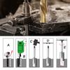 10 pieces coarse tooth threading drill bit set high speed steel with titanium coating for use on metals plastics and more