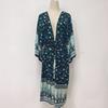 3-Color Cotton Blend Kimono-Style Cover-Up Beach Wrap Women Sun Protection Swimwear