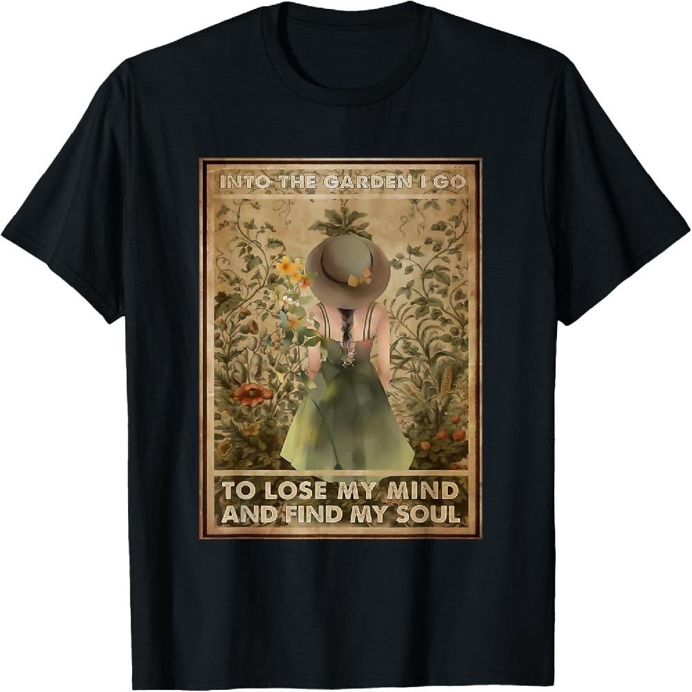 

Into The Garden I Go Vintage Gardening T-Shirt XXXXXL чорний