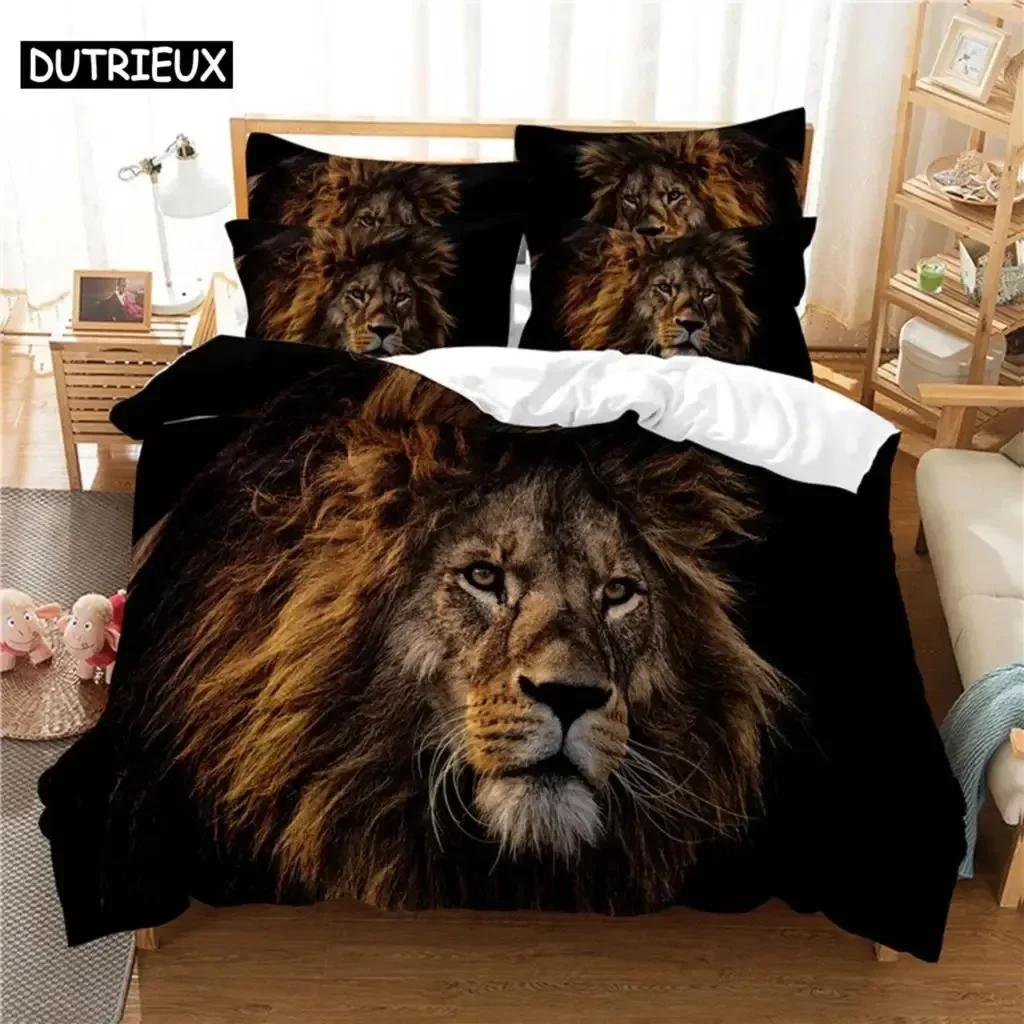 Deep Lion Bedding Set For Bedroom Soft Modern Bedspreads Comefortable Kids Duvet Cover Quilt Cover And Pillowcase