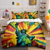 Colorful Statue Liberty Wall Art Multiple Sizes Kid'S And Adults' Bedroom Exquisite 3Pc Bedding Set, Gift