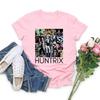 Kpop Demon Hunters T-Shirt Huntrix Girl Band T Shirt Women Short Sleeve Graphic T Shirts Kpop Streetwear Tops Huntrix Fan Gift