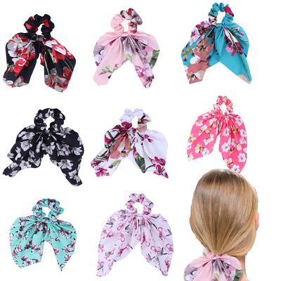Seidige Satin-Haarschleifen Damen Geknotete Haargummis Elastische Bänder Satin-Haarband Scrunchy Rot Zopfhalter für Mädchen Übergröße
