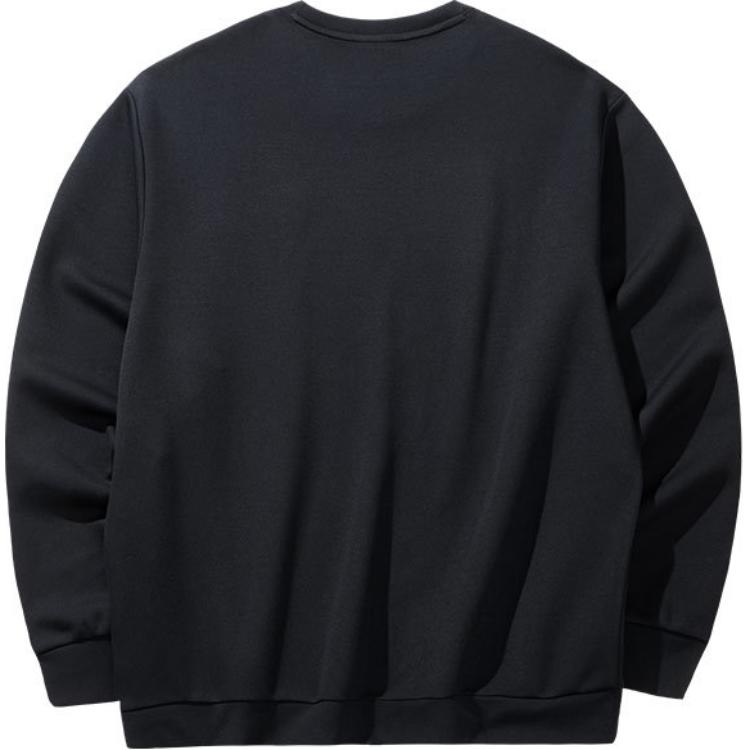 Anta Casual Comfortable Round Neck Pullover Sweatshirt Unisex sweatshirt Basic-Black 972448710-6