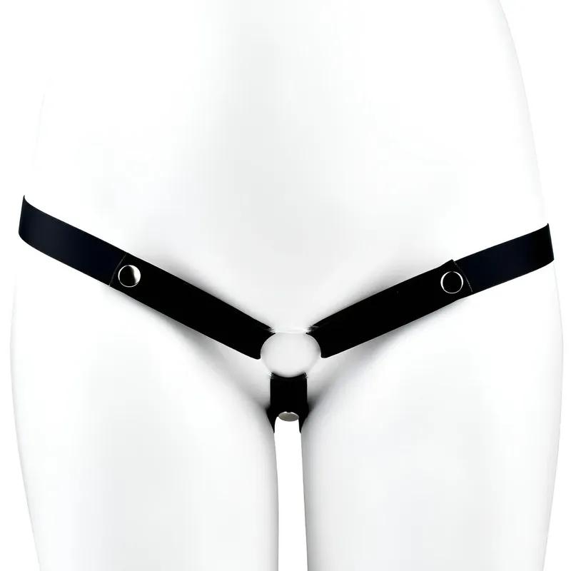 Wearable Adjustable Elastic Strap Support Belt for Chastity Device Penis Cage Holder Buttons Tightness Accessories