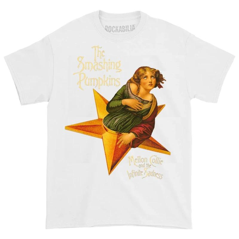 2025 Classic The Smashing Pumpkins Band T Shirt Rock Music Men Women Casual T-Shirt Short Sleeve Tee Tops Summer Clothing