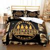This Is My Yellow-Stone Watching Retro Fashion Bedding Set Duvet Cover Pillowcase Single Double King Size Adult Bedroom Gift