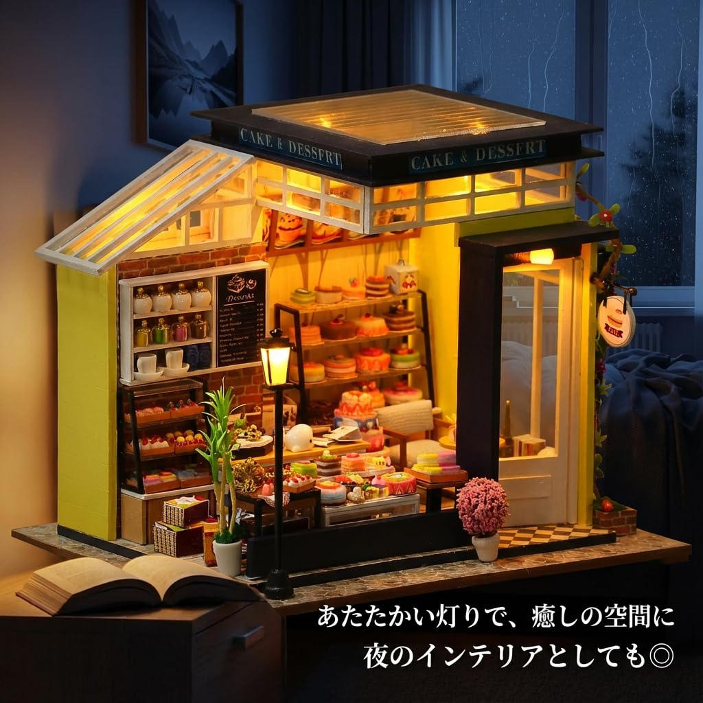 ZakkaTimez Dollhouse Kit Miniature House Wooden Beginner DIY Handmade Kit