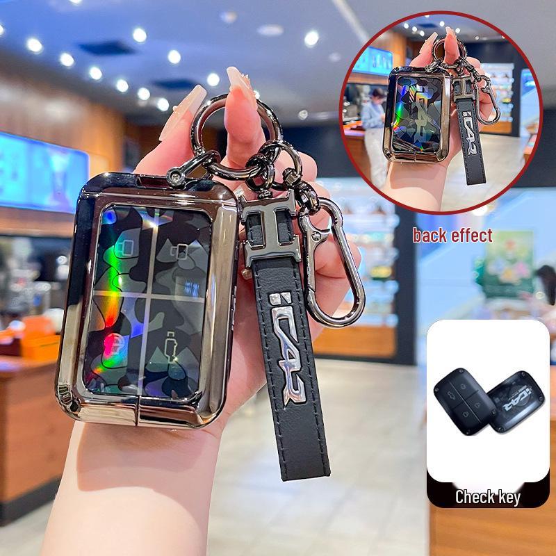 2025 Chery iCAR V23 Smart Bluetooth Key Case with Full Metal Shell and Buckle