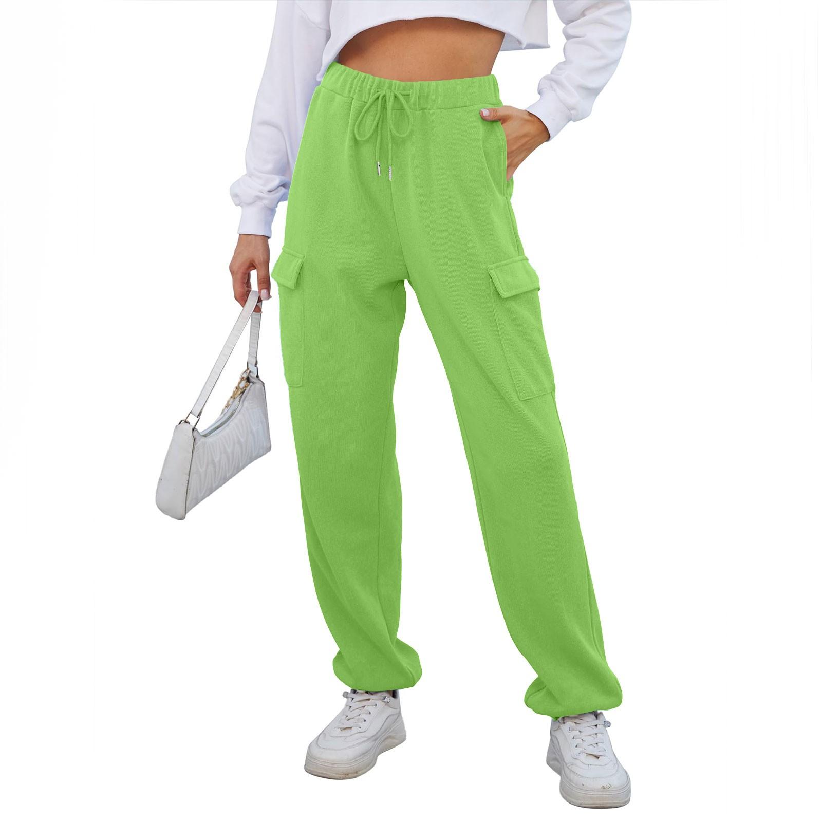 

Женские модные спортивные однотонные повседневные спортивные штаны с карманами и брюками XXL