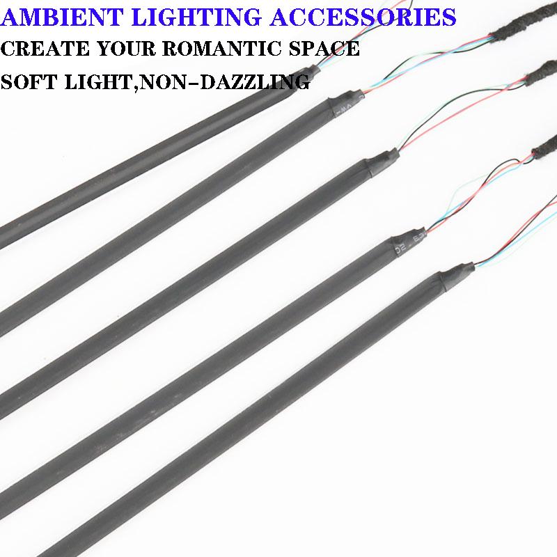 For 22 In1LED Symphony Strip Car accessories RBG 64 color car Ambient Interior Acrylic Strip Guide Fiber Optic Interior light