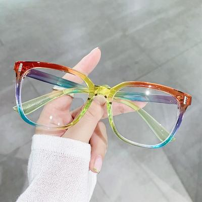 Kwadratowe Kolorowe Okulary Vintage Nowa Moda Damskie Męskie Duża Oprawka Okularów Oprawka Okularów Korekcyjnych Okulary