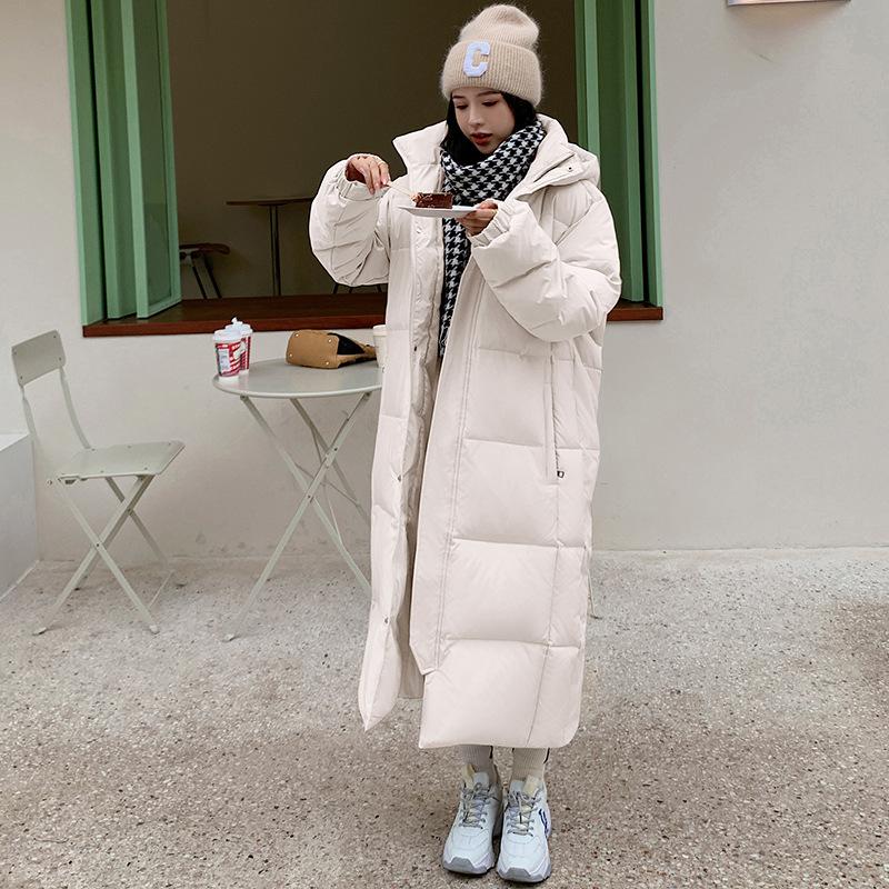 Winter jacket long over-the-knee cotton jacket women's 2025 new padded jacket plus-size couple Korean version of cotton jacket