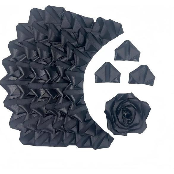 300Pcs Premade Satin Ribbon Rose Petals Half-Finished for Eternal Rose DIY Ramos Forever Flowers Bouquets Everlasting Floral,for