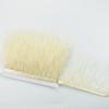 1Meters Fluffy Colored Ostrich Feathers On Ribbon Tape Trim Tassel Fringe 8-10Cm Sewing Flecos White Wedding Dress Clothes Decor