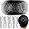 Elastic Mesh U Shaped Hair Pins Invisible Updo Headwear High Quality Waved Clips  Sleeping