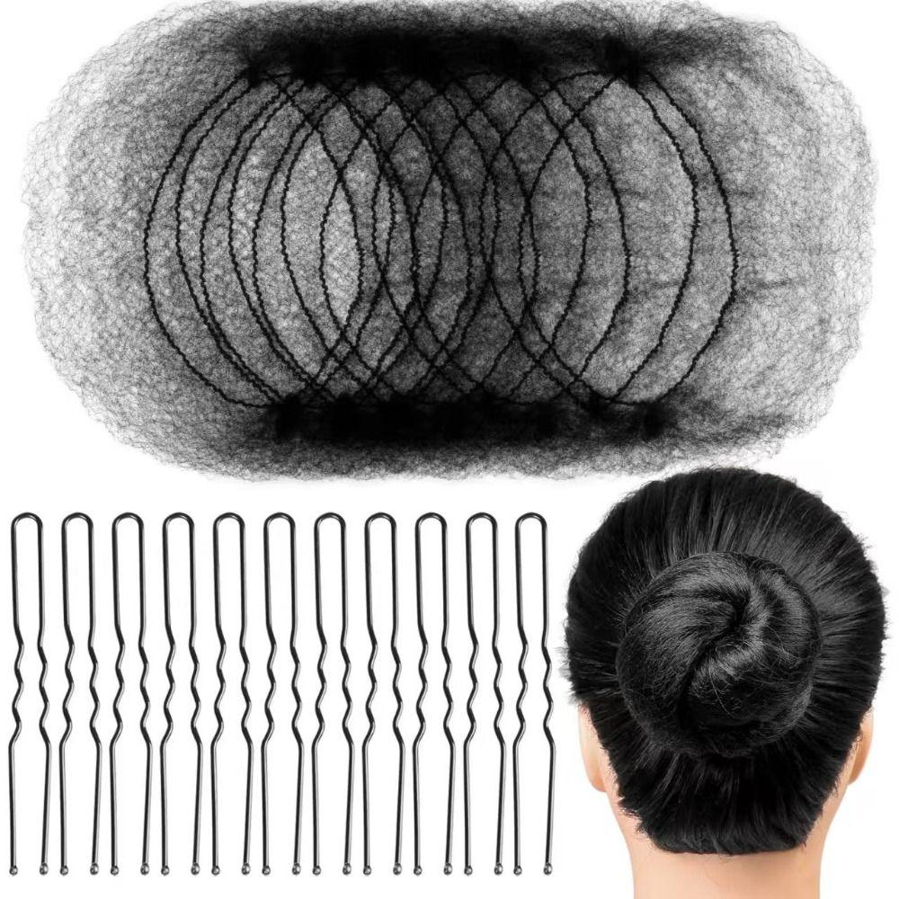 Elastic Mesh U Shaped Hair Pins Invisible Updo Headwear High Quality Waved Clips  Sleeping
