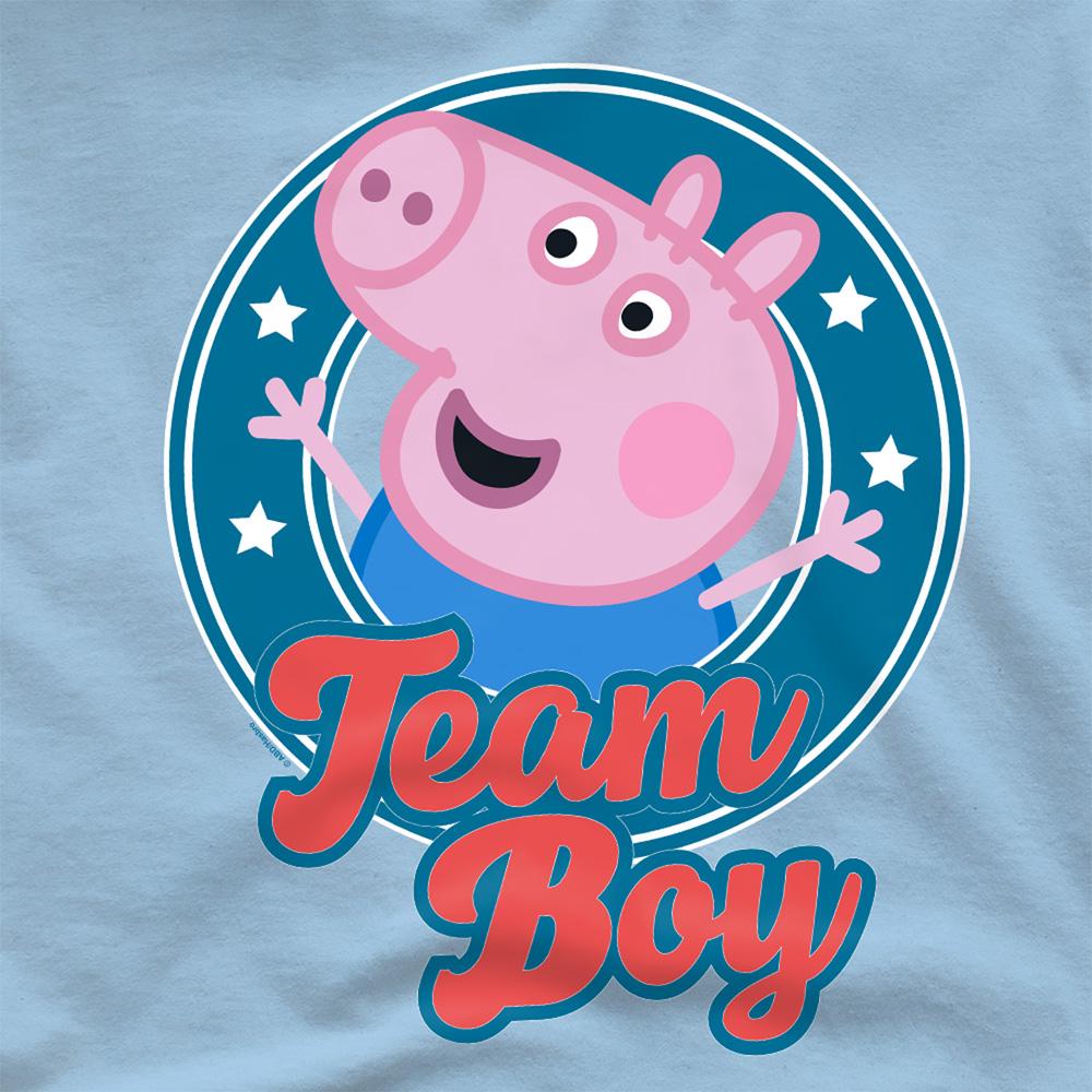 Peppa Pig Unisex Adult Team Boy George Pig Badge T-Shirt