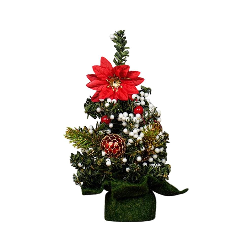 Christmas Tree Decorations Tabletop Desktop Ornament for Window Shelf Holiday Party Small Gift