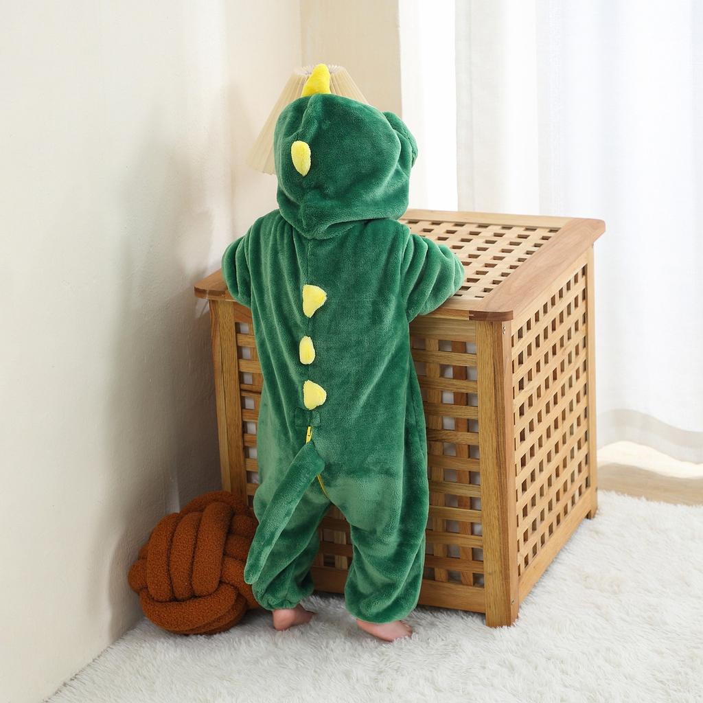 One-piece Pajamas For Children All And Winter Animal Home Clothes Children Flannel Crawling Clothes
