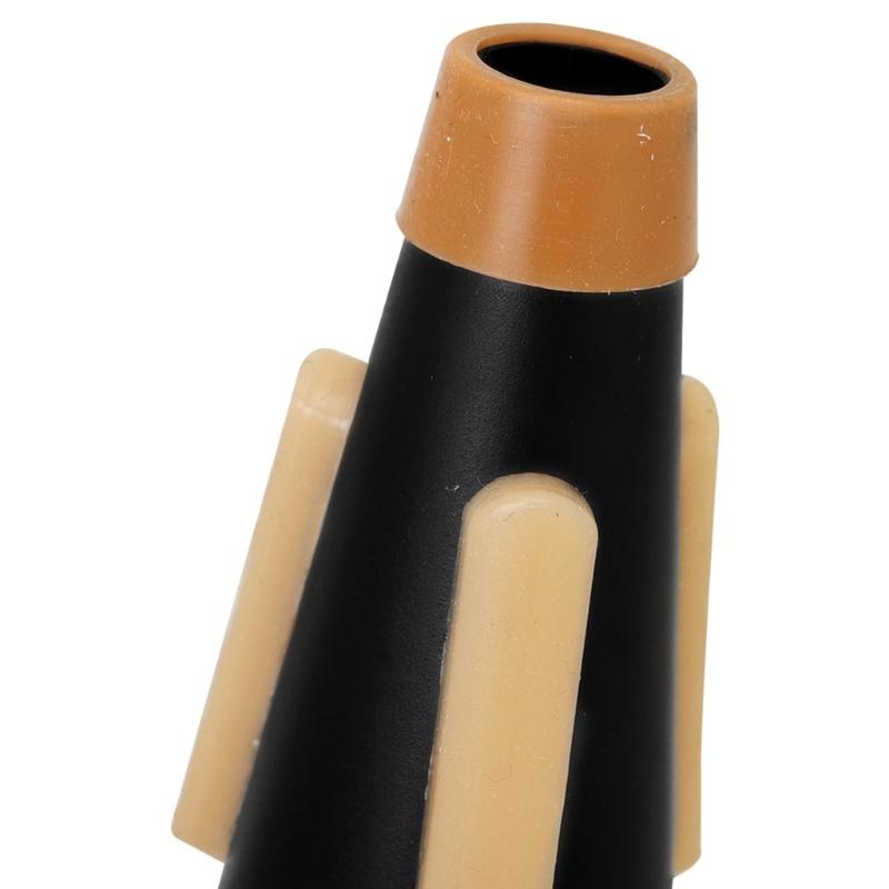 Negru Portabil Mut Universal Surdine Trompetă Trompetă Surdină Dreaptă Cauciuc pentru Uz Casnic și la Clasă