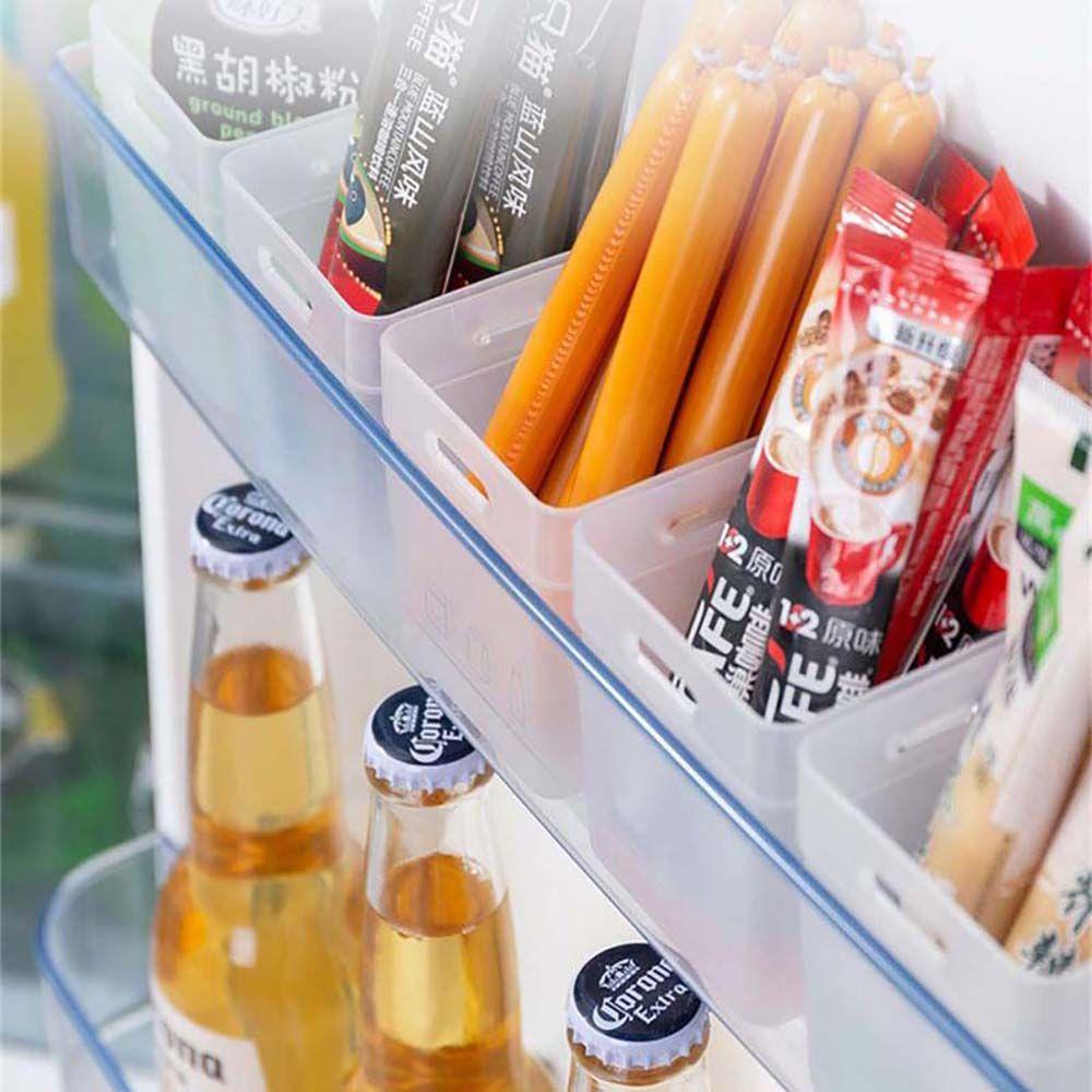 2PCS Refrigerator Organizer Bins Refrigerator Drawer Organizer Transparent Fridge Storage Bin Kitchen Organizers Seasoning Stora