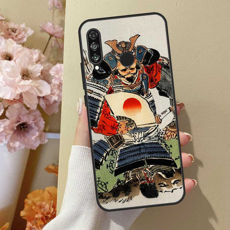 Japanese Samurai Warrior For Huawei Nova 12i 8i 11i 12s 9 10 SE Y60 Y70 Y90 Y72 Y73 Y61 Y91 P60 Pro P30 P40 Lite Case
