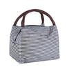 Isolierte Mode-Streifen-Lunchtasche für Arbeit und Schule - Handliche Bento-Tasche mit Eis-Retention