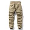 Vintage Washed Pure Cotton American-Style Multi-Pocket Cargo Pants for Men, Trendy Spring and Autumn Outdoor Casual Wear-Resistant Jogger Pants