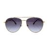 Burberry B. MONOGRAM Logo Pattern Collection Metallic aviator sunglasses Women's gold/dark grey gradient