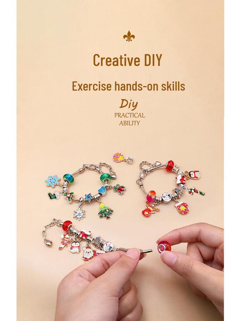 24-Day Christmas Countdown Surprise DIY Bracelet Set for Kids