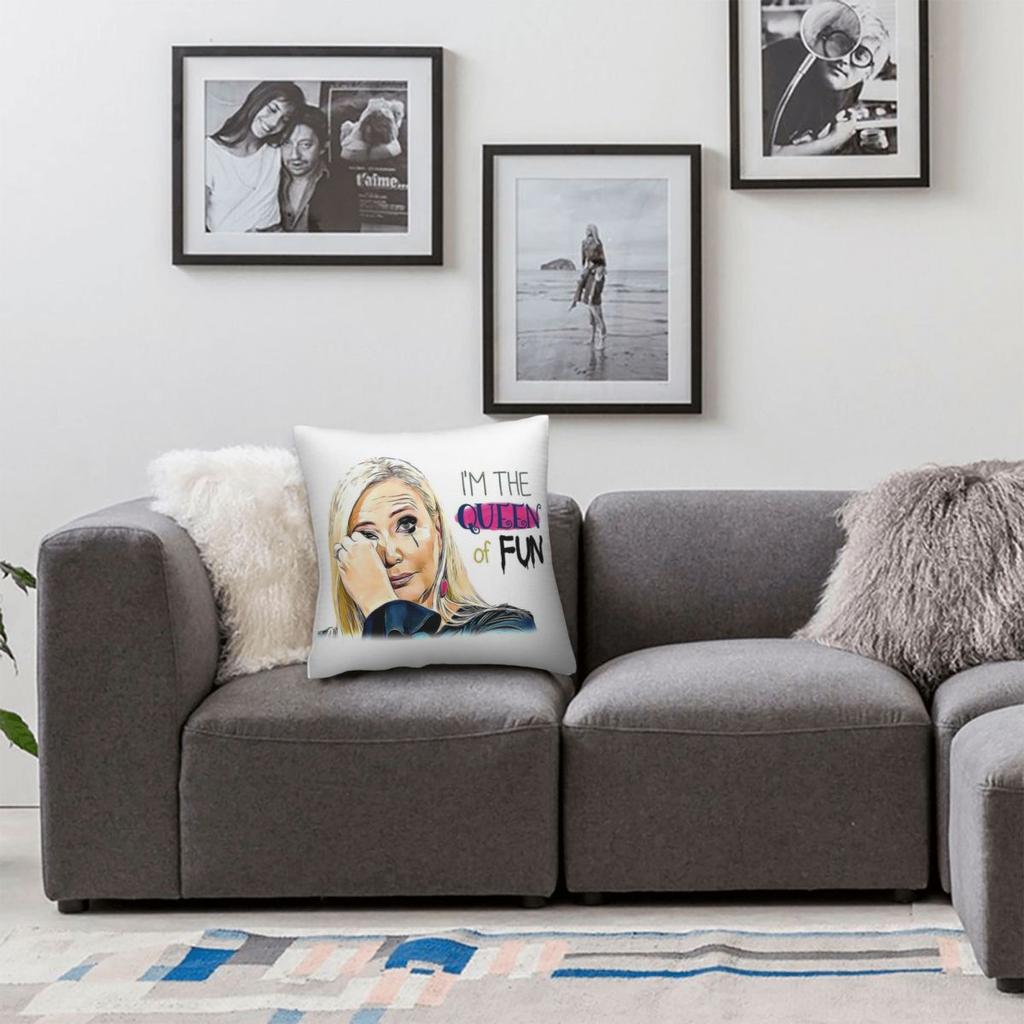 Shannon Storms Beador Queen Of Fun Square Pillowcase Polyester Linen Velvet Printed Decor Throw Pillow Case Home Cushion Cover