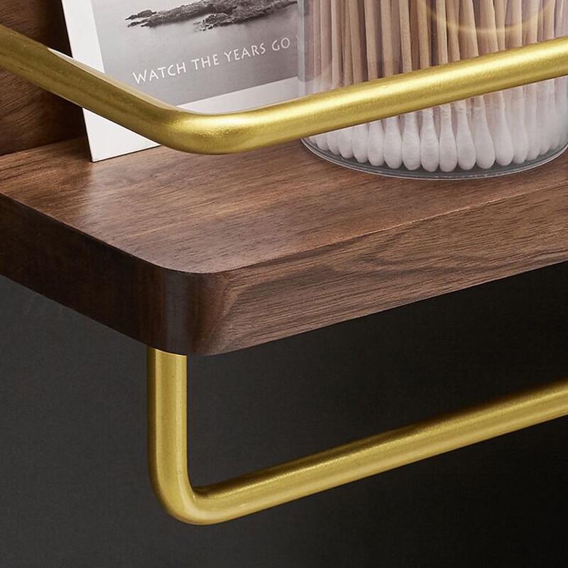 CMAOS Wall-Mounted Wood/Bamboo Bathroom Shelf