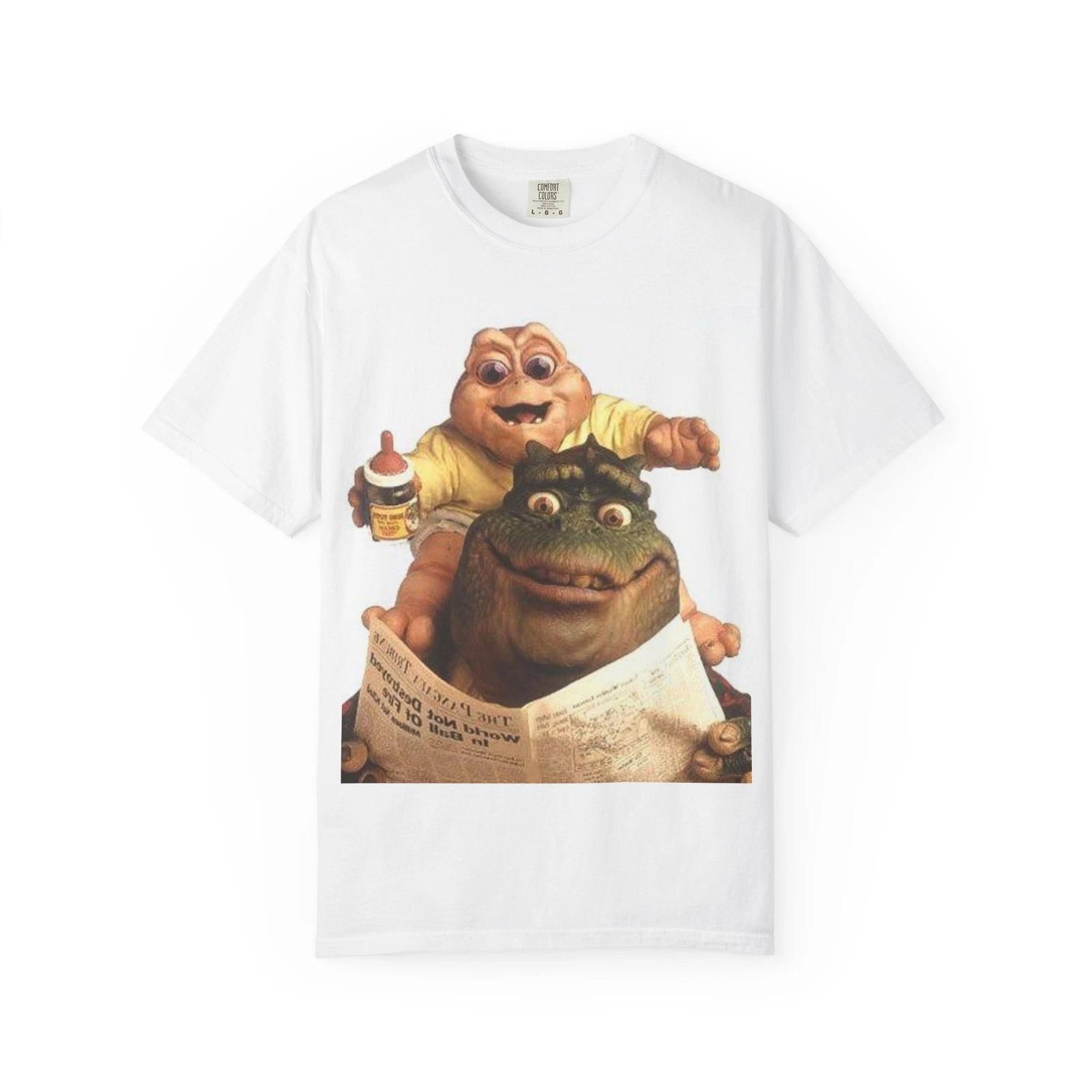 Nostalgic Dinosaur Family Tee, Unisex Graphic Shirt,90s Throwback T-shirt 4XL
