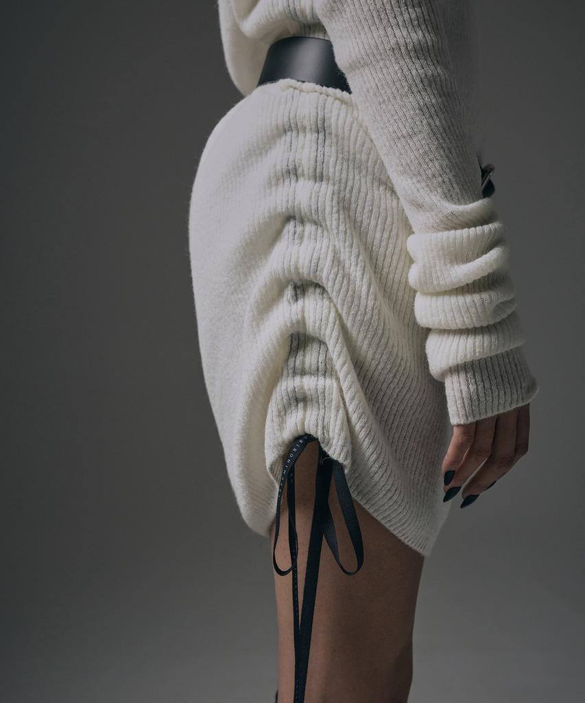 Teulimingbeodeu Alpaca Half-Turtleneck Long Knit [ Ivory ]