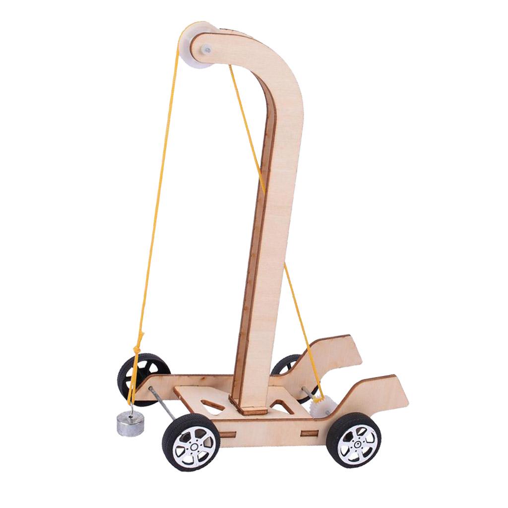 DIY Wooden Handmade Big Wheel Gravity Puzzle Assembled Model Toy Car QK DIY Wooden Handmade Big Wheel Gravity Puzzle Assembled Model Toy Car QK