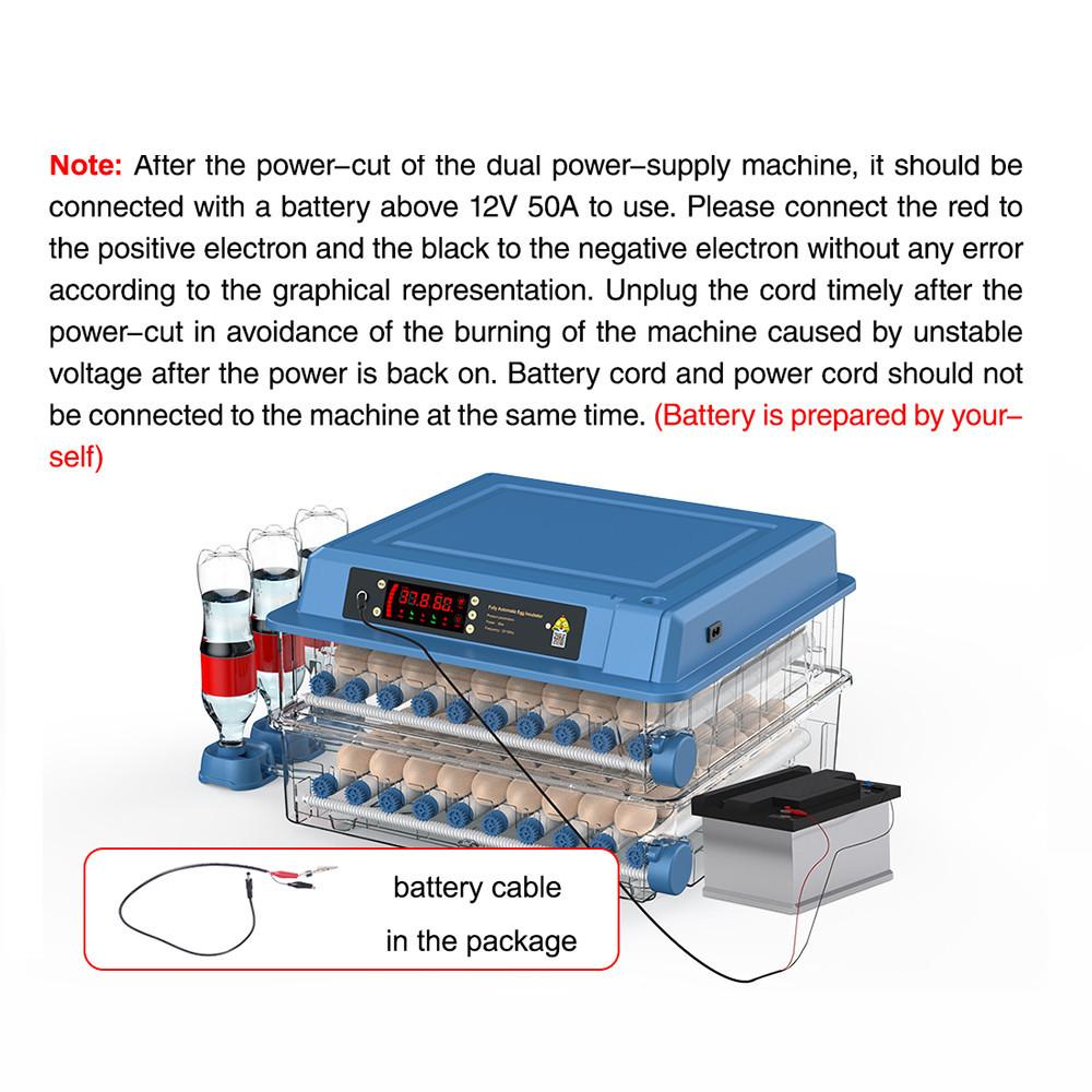3-in-1 42 Automatic Water Adding Double Air Duct Mechanism Egg Incubator Upgrade Fully Automatic Turning Hatcher Tool Eggs Incubator