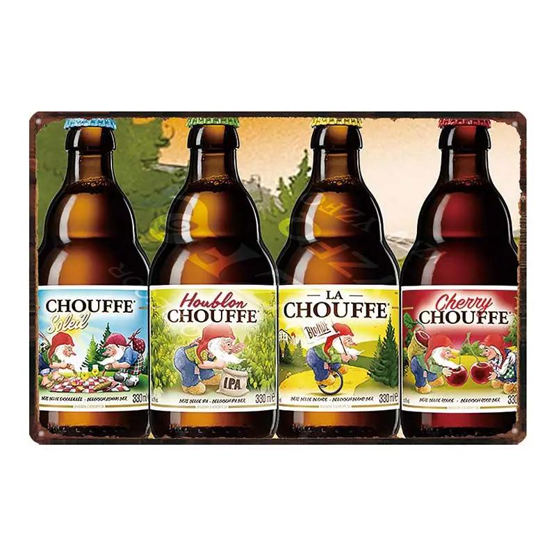Chouffe Beer Retro Metal Tin Sig Vintage Plate Wall Pub Restaurant Bathroom Decorations For Home Art Decor Iron Poster DU-4910A