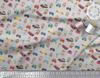 Soimoi Japan Crepe Satin Fabric Cartoon Girl & Car Transport Print Fabric by the Metre 42 Inch