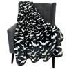 Halloween Flannel Blanket - Soft, Warm, Spider Webs, Witch Hats, Bats Design