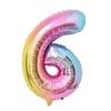 New 1Set Rainbow Unicorn Balloon 32 inch Number Foil Balloons 1st Kids Unicorn Theme Birthday Party Decorations Baby Shower Glob