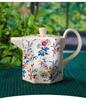 French Pastoral Style Coffee Set: Floral Brocade Cup and Saucer with Teapot - Perfect Gift Item