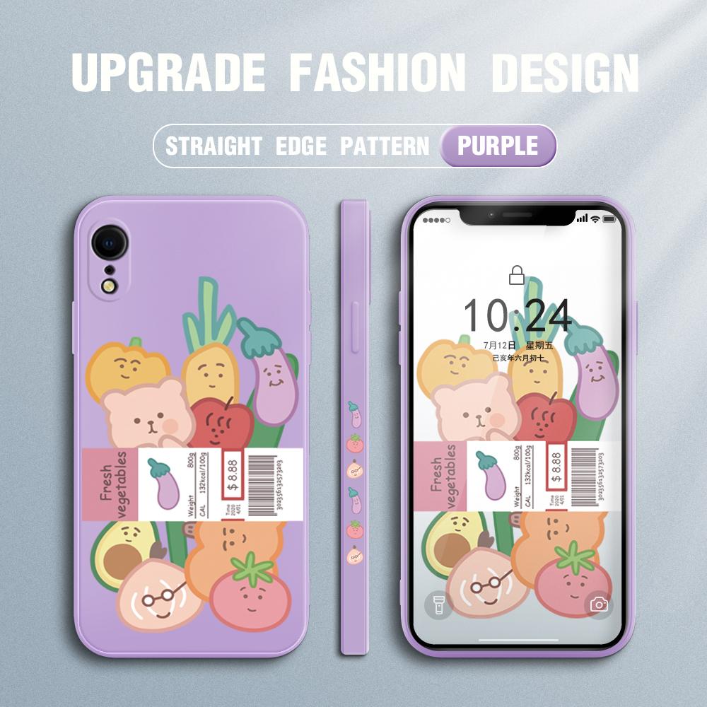 Cartoon Vegetables Phone Case for Redmi Xiaomi POCO Note 10 Pro 9 9A 9T 10C 8 7 11 Lite 5G X3 M3 Square Edge Soft Full Camera Protect Cover Cases