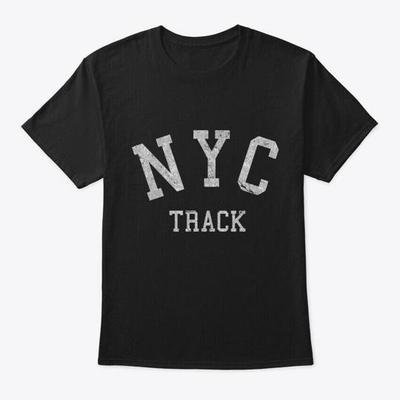 Nyc Track Vintage T-Shirt Made In the USA Size S To 5XL